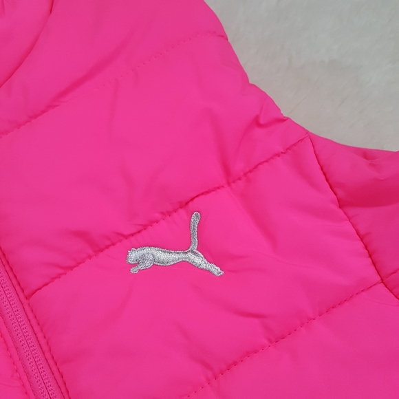 Puma Full Zip Puffer Vest Sz Medium - Picture 2 of 13